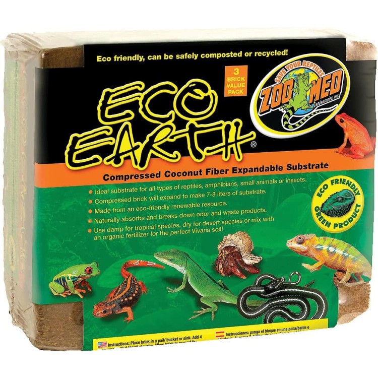 Substrat nuca de cocos Zoo Med Eco Earth (2 +1 gratis) - imagine 3